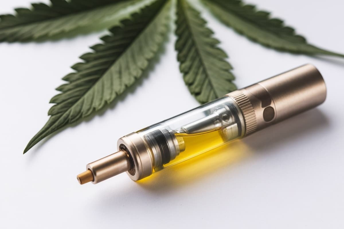 CBD Vape, foglia di cannabis